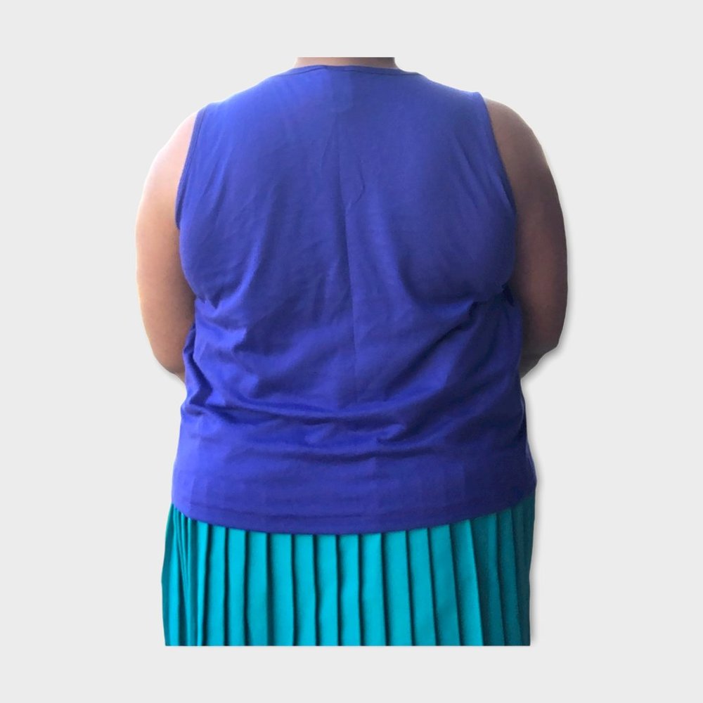 Extra Elements 90s Dark Purple Pull Over Sleevele… - image 6